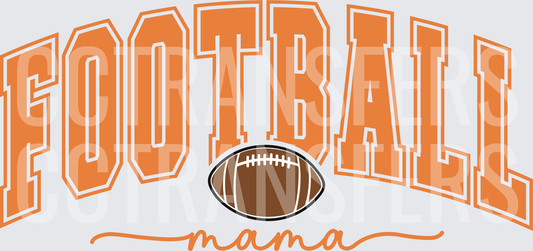 Football Mama Arched Varsity Letters with Ball (DTF)