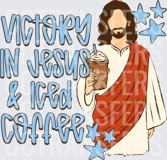 Victory In Jesus & Iced Coffee Religious Figure Stars (DTF)