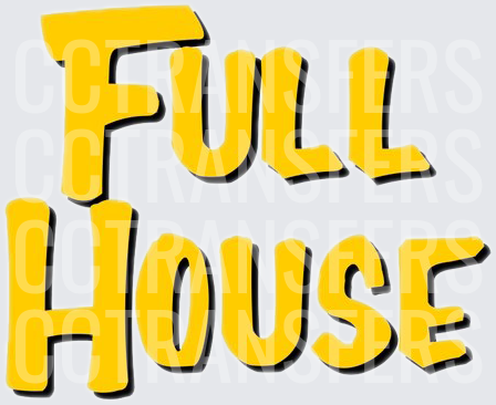Bold Yellow Full House Text Logo (DTF)