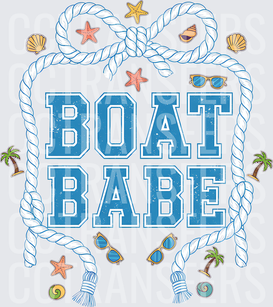 Boat Babe Nautical Rope Frame Beach Icons (DTF)
