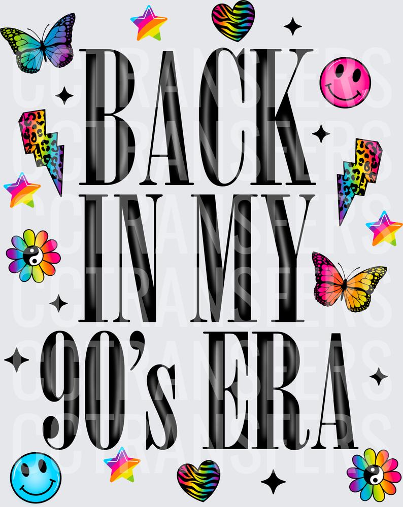 Back In My 90's Era Rainbow Retro Icons (DTF)