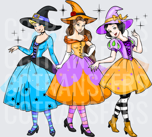 Witch Princess Trio Halloween Costume Gowns (DTF)