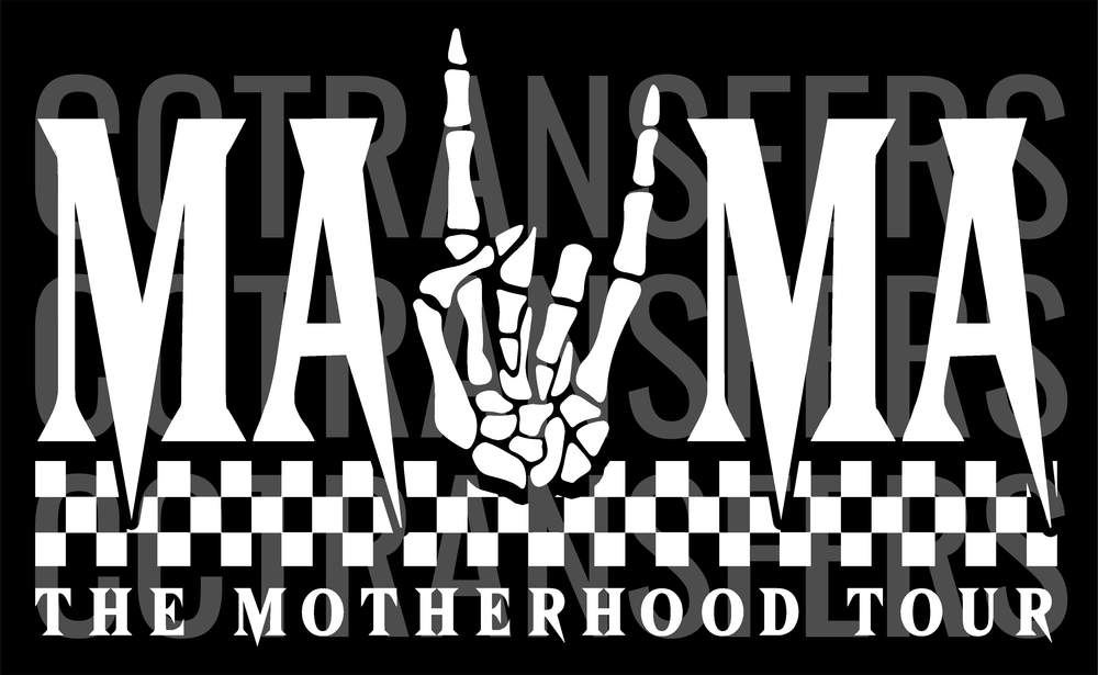 Mama The Motherhood Tour Skeleton Rock Hand Checkered (DTF)