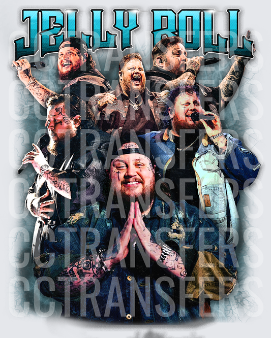 Jelly Roll Tattooed Singer Multi-Photo Collage (DTF)