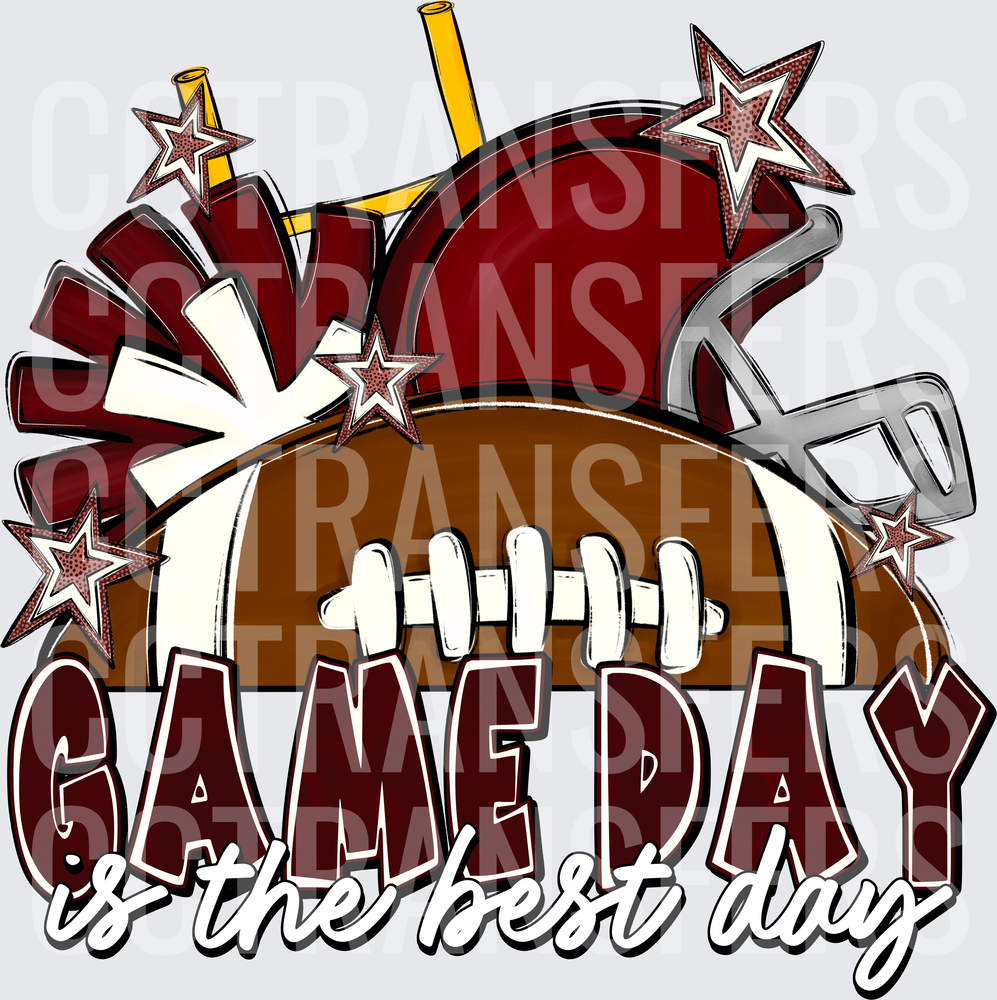 Game Day Is The Best Day Football Helmet Stars (DTF)
