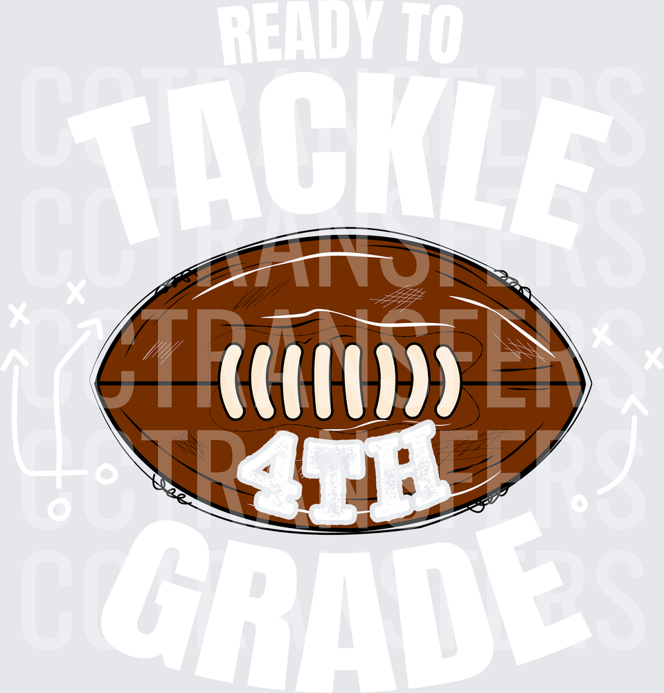 Retro Sketch Football 4TH Laces Design (DTF)