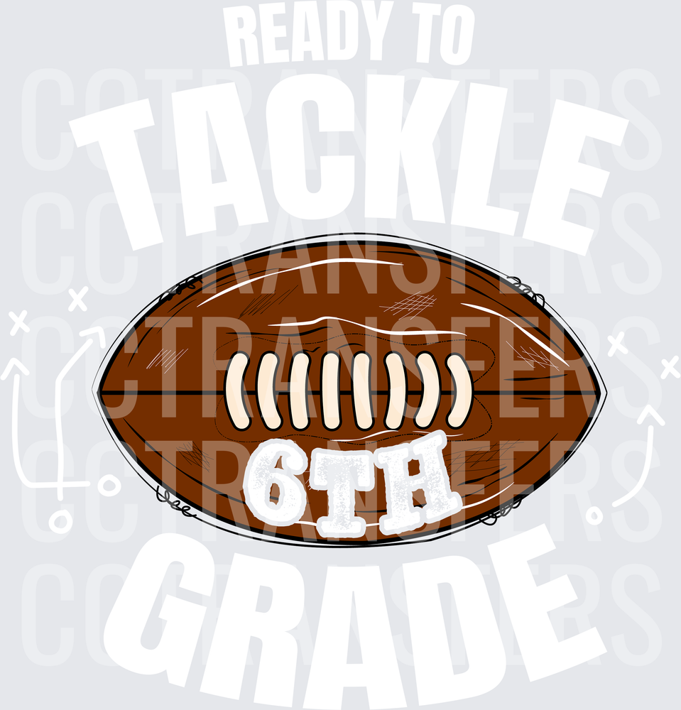 Football 6TH Sketch Illustration (DTF)