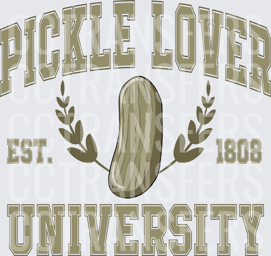 Pickle Lover University Est. 1808 Varsity Crest (DTF)