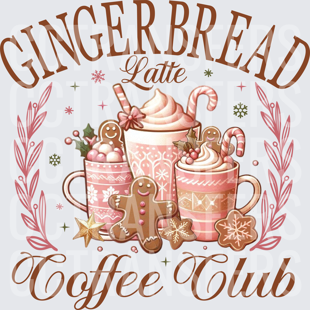 Gingerbread Latte Coffee Club Holiday Mugs (DTF)