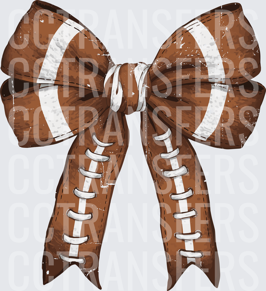 Grunge Football Laces Cheer Bow (DTF)