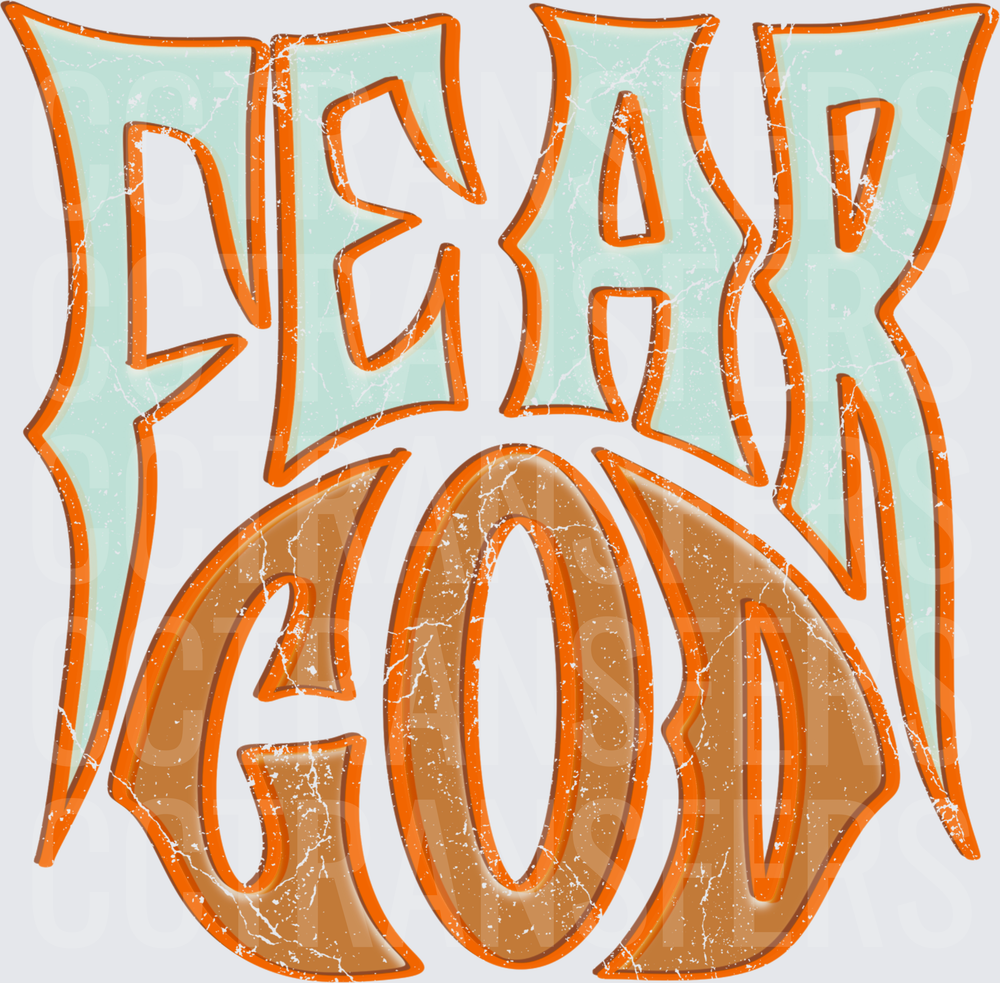 Fear God Distressed Graffiti Bold Lettering (DTF)