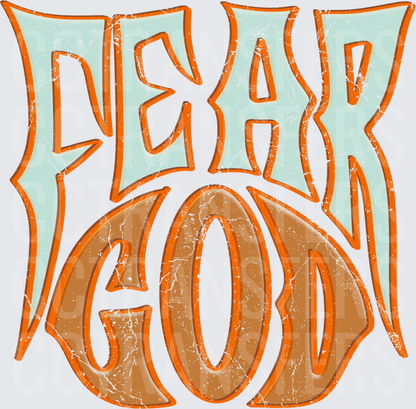 Fear God Distressed Graffiti Bold Lettering (DTF)