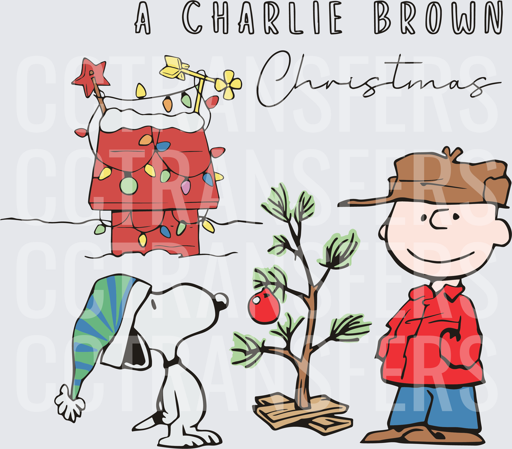 A Charlie Brown Christmas Holiday Scene (DTF)
