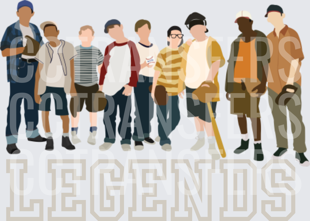 Legends Kids Baseball Gang Flat Art (DTF)