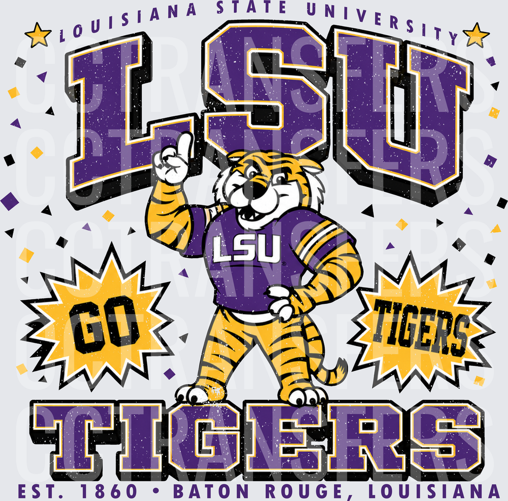 LSU Go Tigers Est. 1860 Baton Rouge Louisiana (DTF)