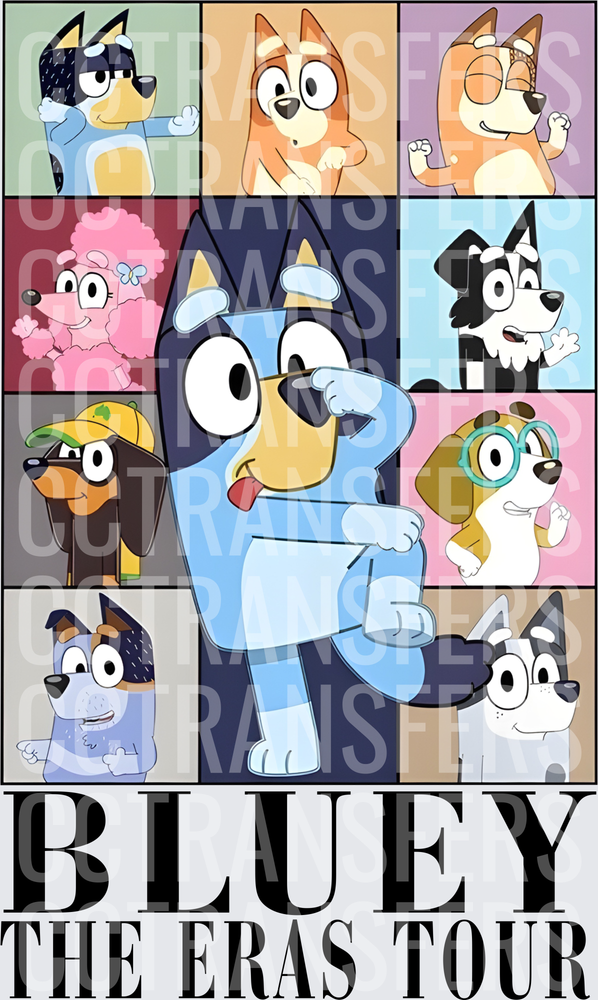 Blue Puppy Eras Tour Character Grid (DTF)