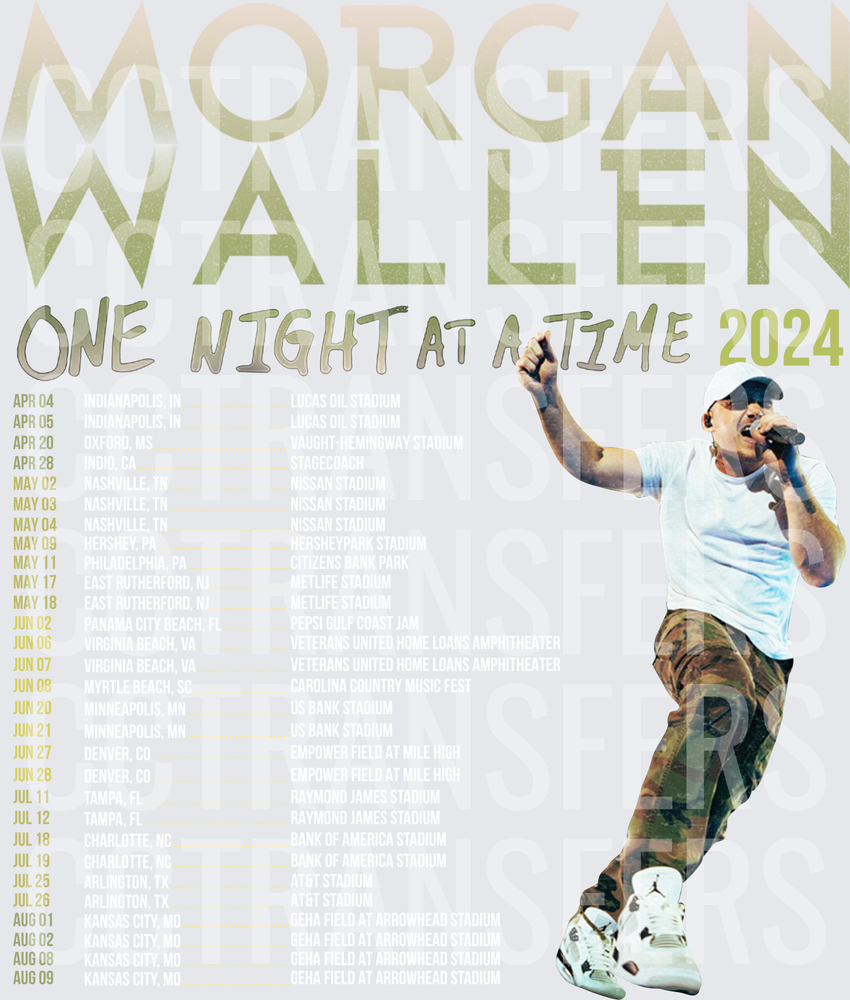 Morgan One Night At A Time 2024 Tour (DTF)