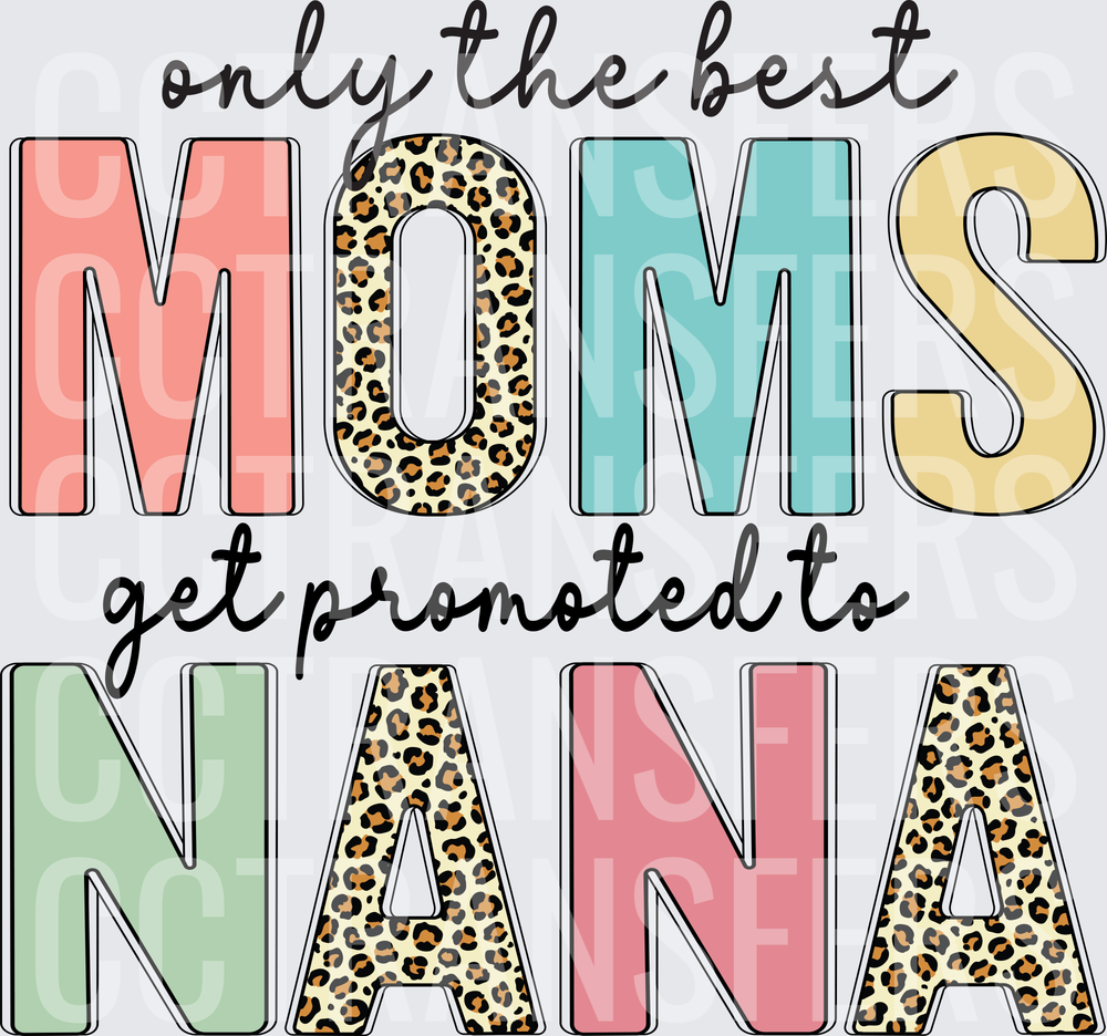 Only The Best Moms Get Promoted To Nana Leopard (DTF)