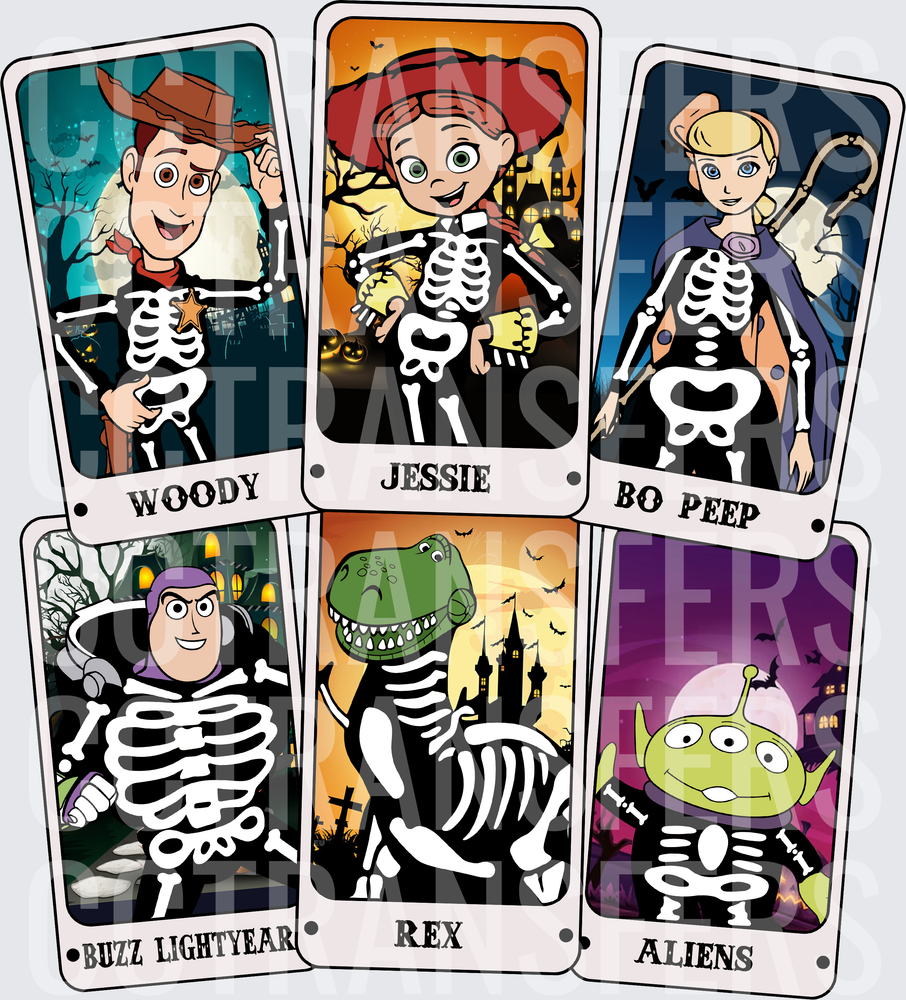 Halloween Skeleton Toy Characters Card Set (DTF)
