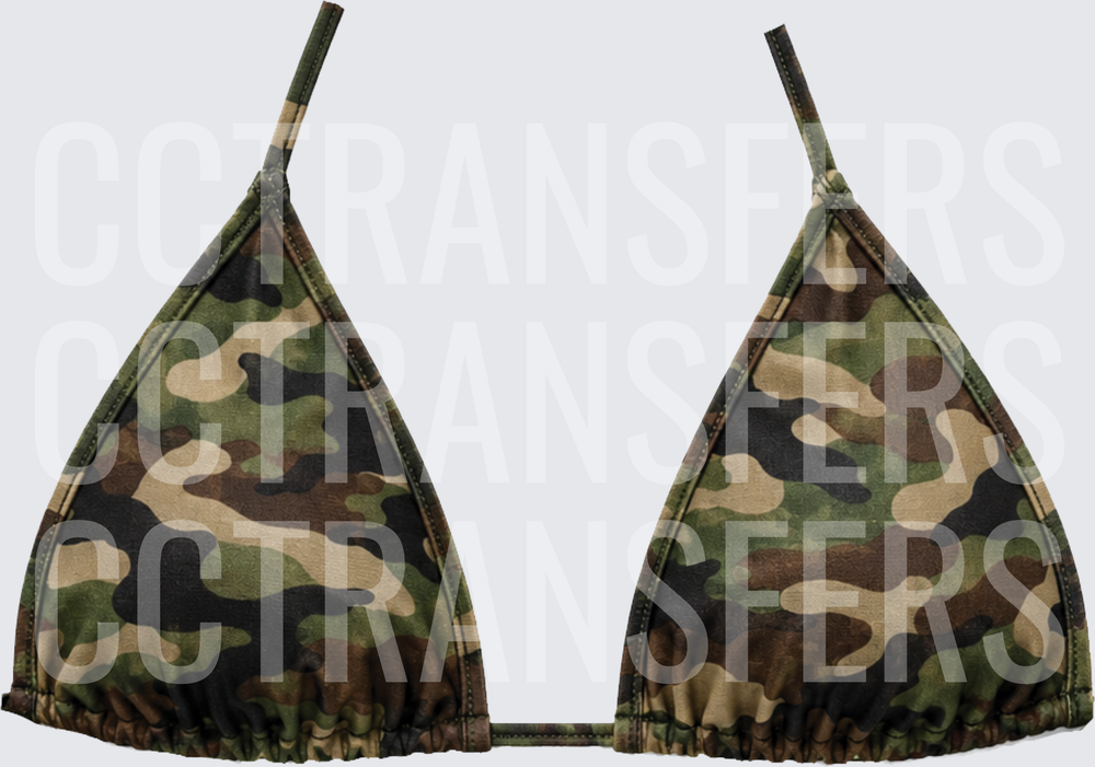 Woodland Camo Triangle Bikini Top (DTF)