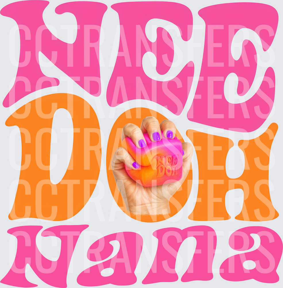 Nee Doh Nana Groovy Retro Stress Ball Hand (DTF)