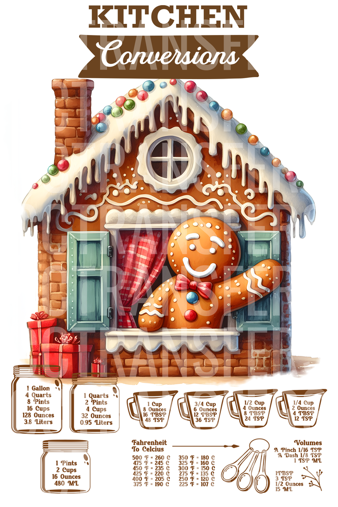Kitchen Conversions Christmas Gingerbread House Chart (DTF)