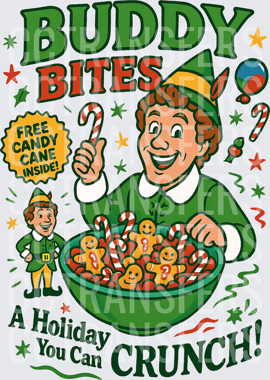 Buddy Bites Holiday Elf Cereal A Holiday You Can Crunch (DTF)