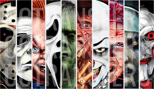 Classic Horror Icons Collage Panel Strip (DTF)