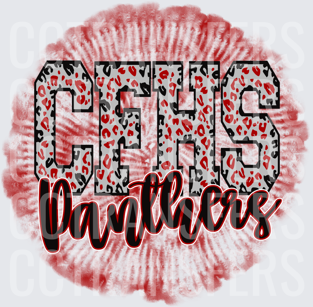CEHS Panthers Leopard Print Tie Dye (DTF)