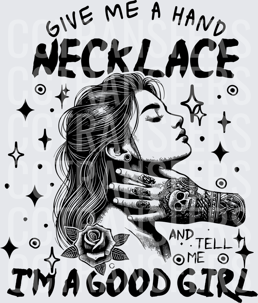 Give Me A Hand Necklace I'm A Good Girl (DTF)