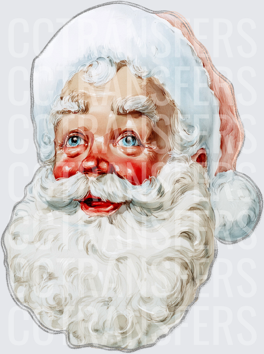 Vintage Santa Claus Jolly Face Rosy Cheeks Holiday (DTF)