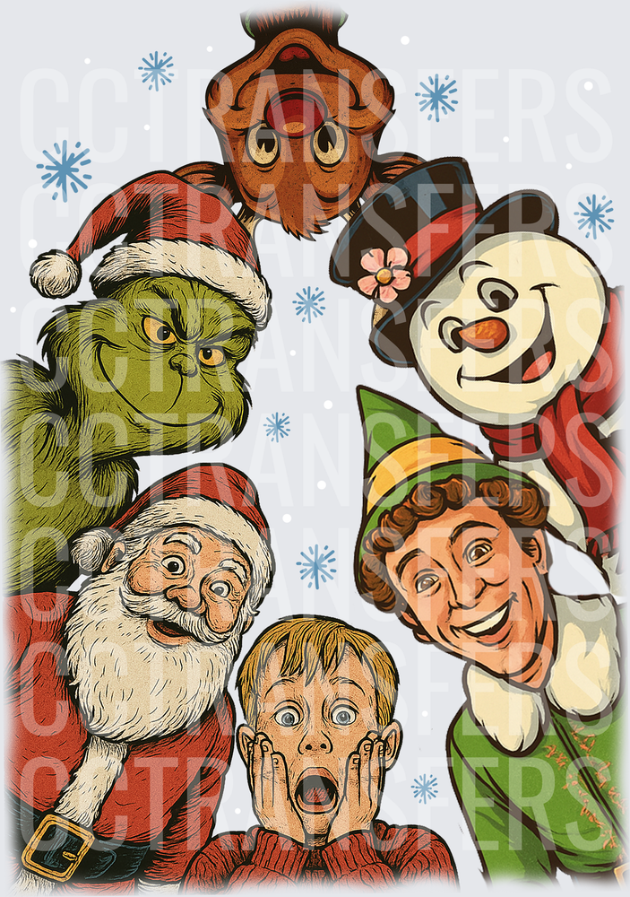 Christmas Movie Icons Holiday Characters Collage (DTF)