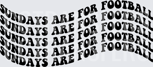 Sundays Are For Football Wavy Retro Text (DTF)