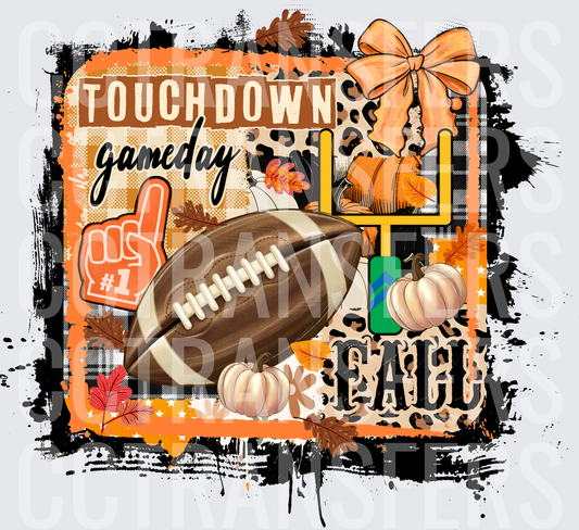 Touchdown Gameday Fall Football Pumpkins Leopard (DTF)