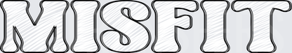 Bold Retro Outlined MISFIT Block Letter Text (DTF)
