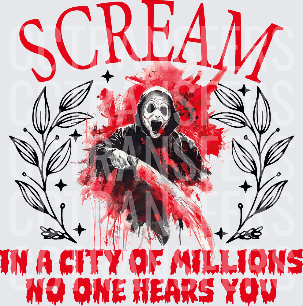 Ghostface Scream In A City Of Millions Horror (DTF)
