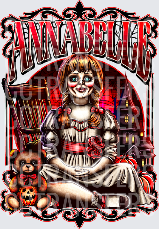 Annabelle Horror Doll Haunted House Halloween (DTF)