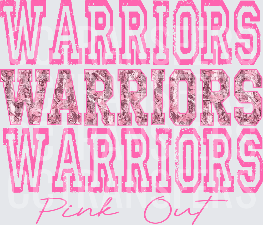 Warriors Pink Out Triple Stack Pink Camo Varsity (DTF)