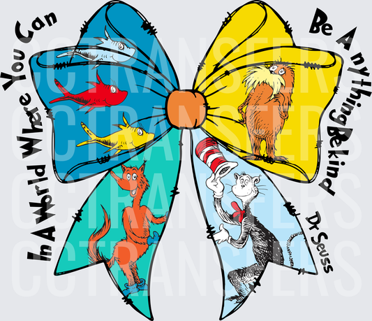 In A World Where You Can Be Anything Be Kind Bow (DTF)