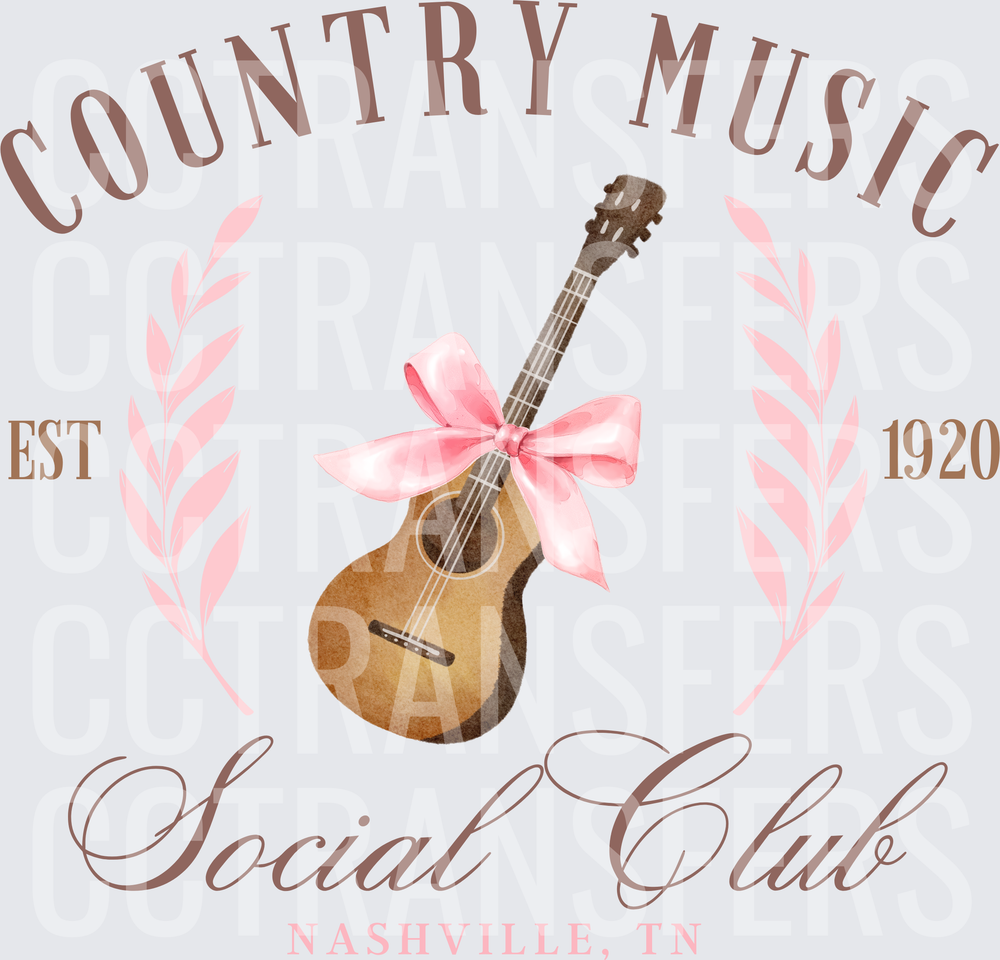 Country Music Social Club Nashville TN Est 1920 (DTF)