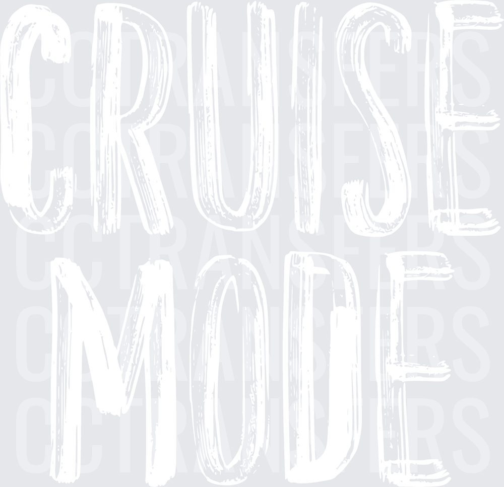 Bold White Graphic Design on Blank Background (DTF)