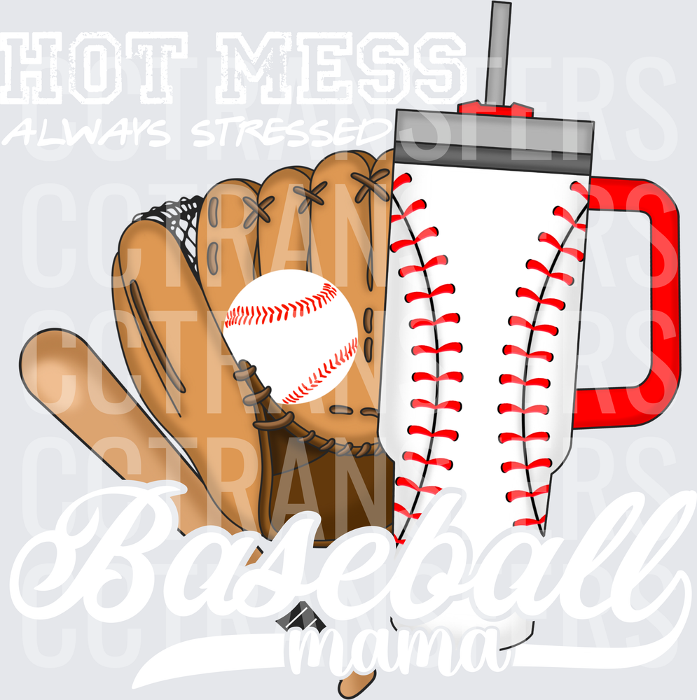 Baseball Glove Bat Ball Tumbler Cup Sports Collage (DTF)