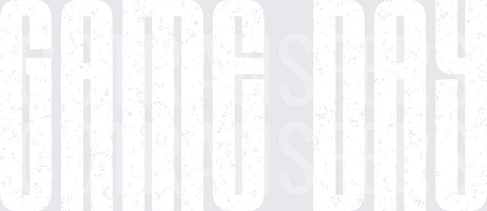 Distressed Game Day Bold White Block Letter Text (DTF)