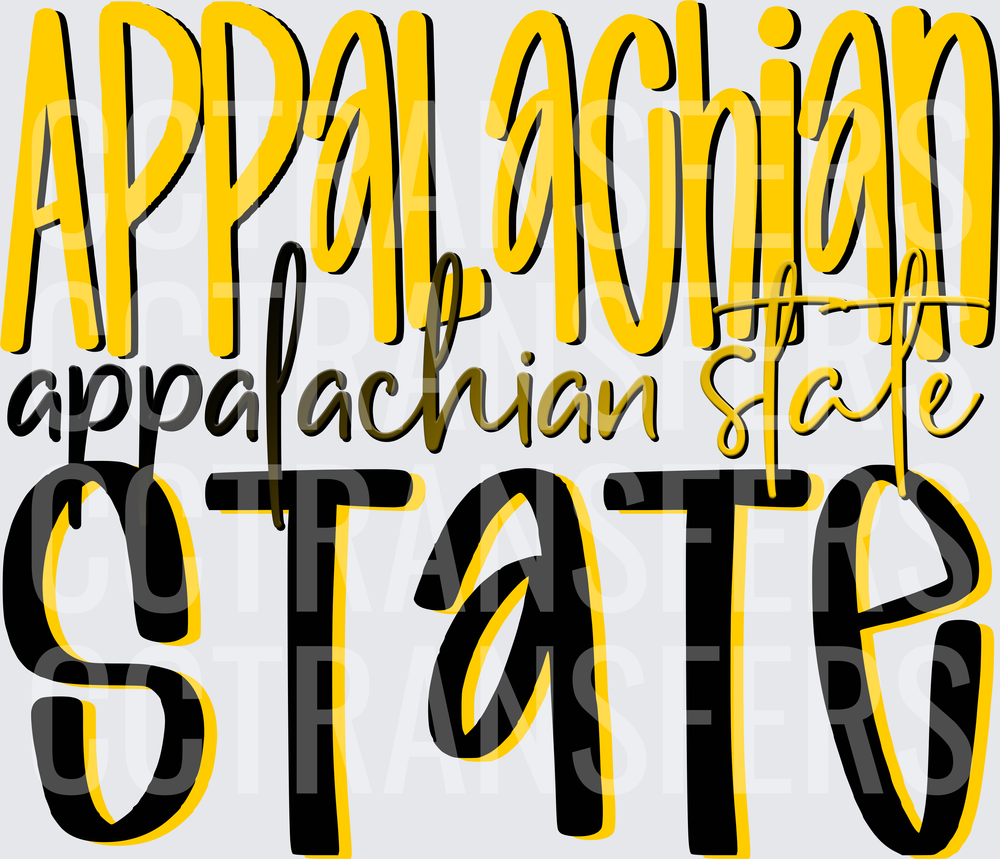 Bold Layered Mountain University State Typography Stack (DTF)