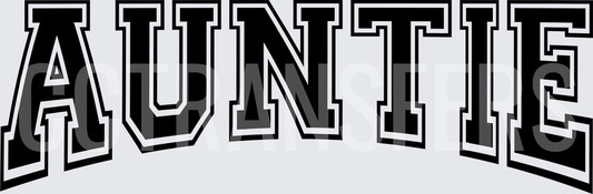 Auntie Bold Varsity Arch Lettering (DTF)