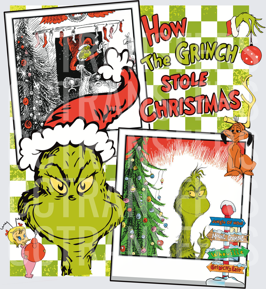 How The Grinch Stole Christmas Collage (DTF)