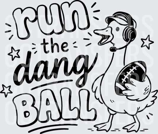 Run The Dang Ball Football Duck Coach Headset (DTF)