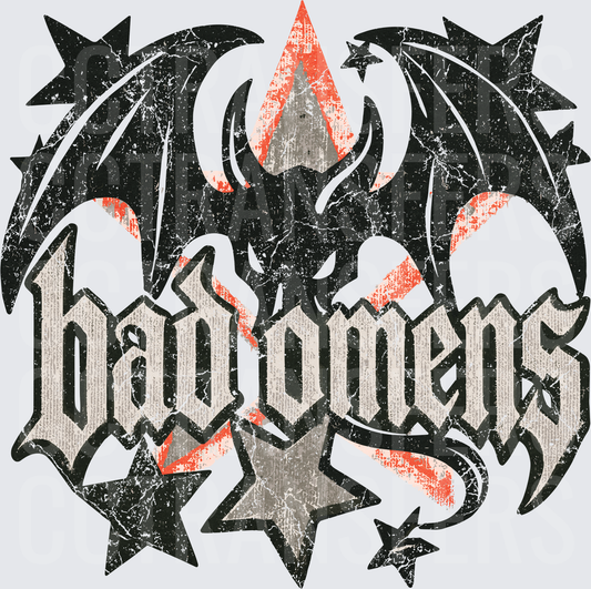 Bad Omens Grunge Bat Gothic Logo Stars (DTF)