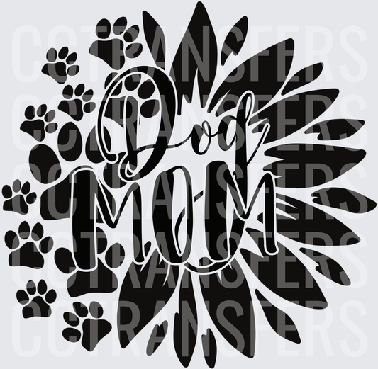 Dog Mom Sunflower Paw Prints (DTF)