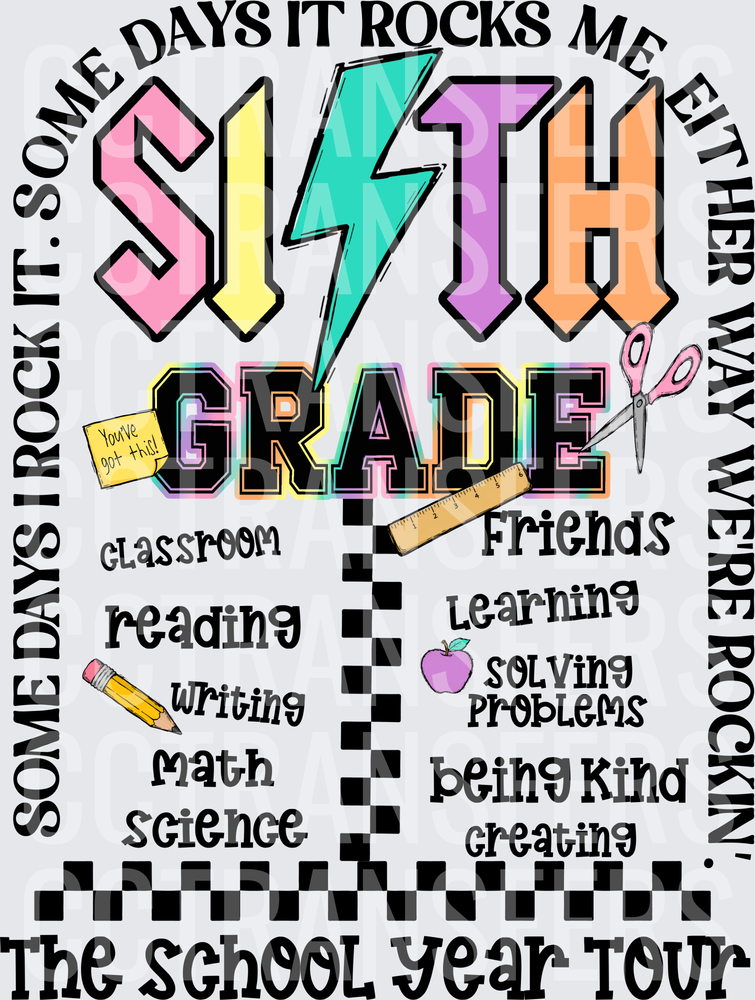 Sixth Grade School Year Tour Rocks Either Way DTF
